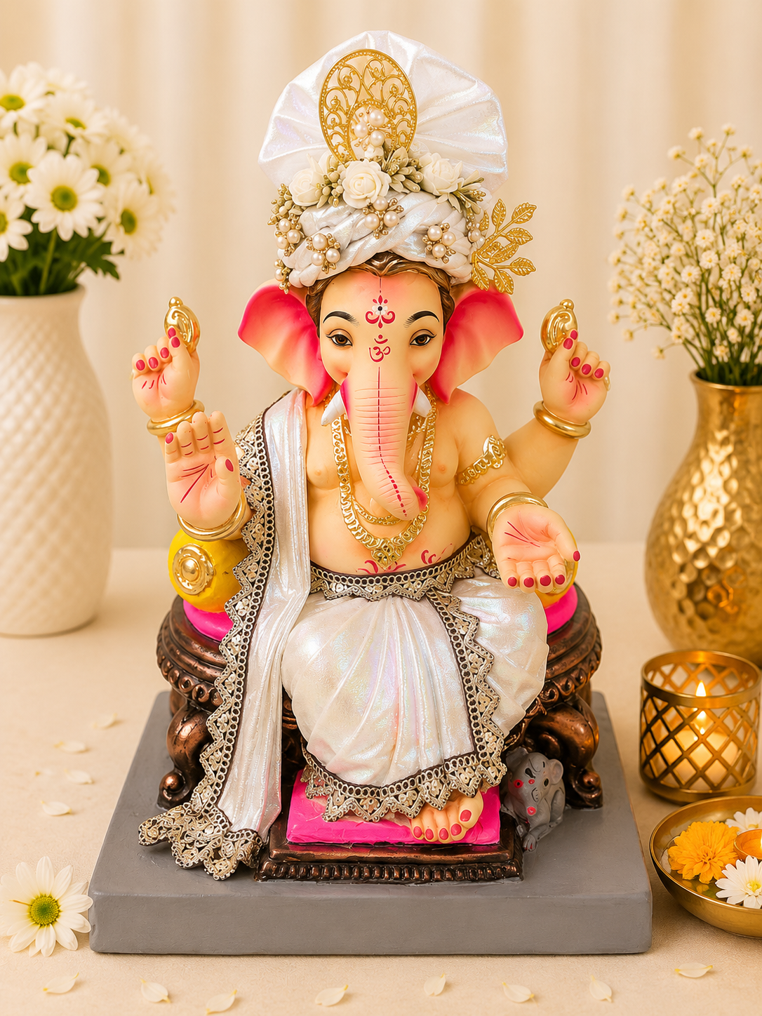 Plain Vastra White - 15 inch