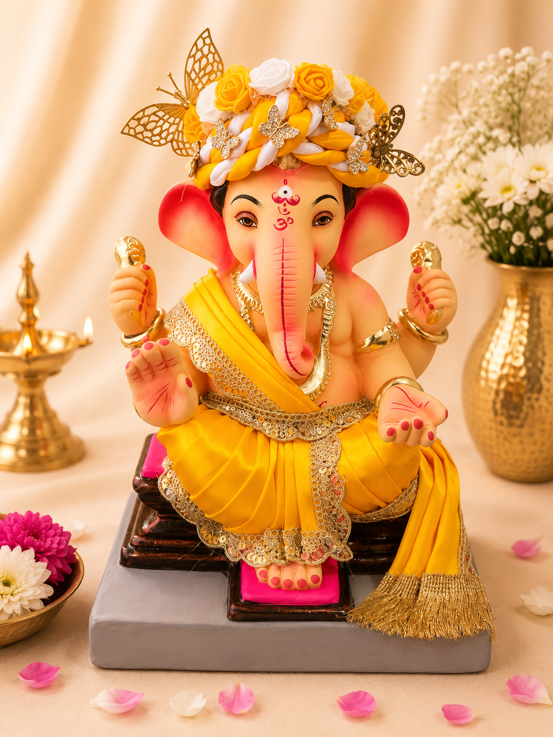 Plain Vastra Yellow - 12 inch