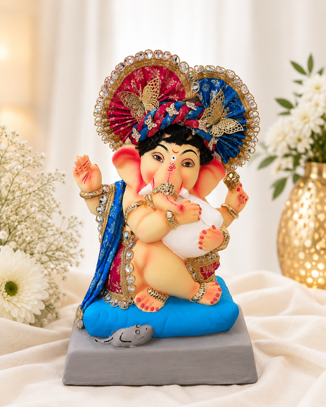 Baal Ganesh Red Blue - 15 inch