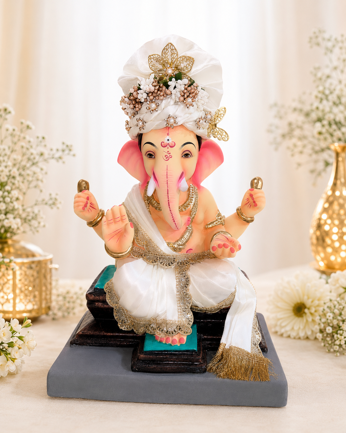 Plain Vastra White - 15 inch