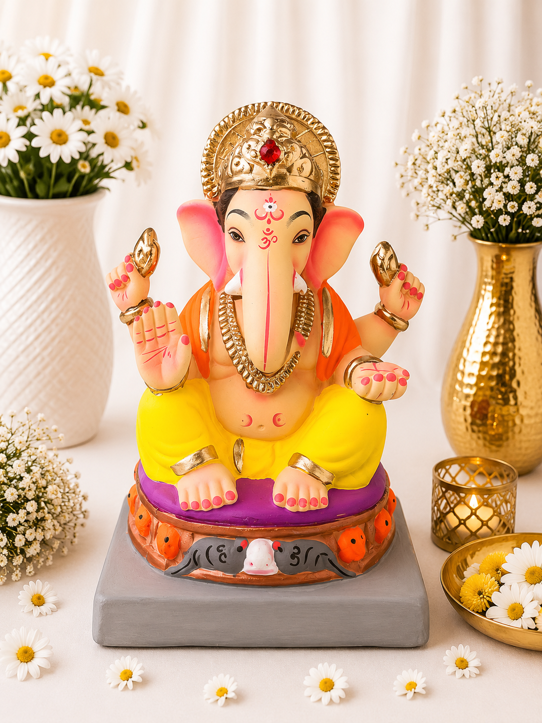 Ashtavinayak Yellow Kesari - 12 inch