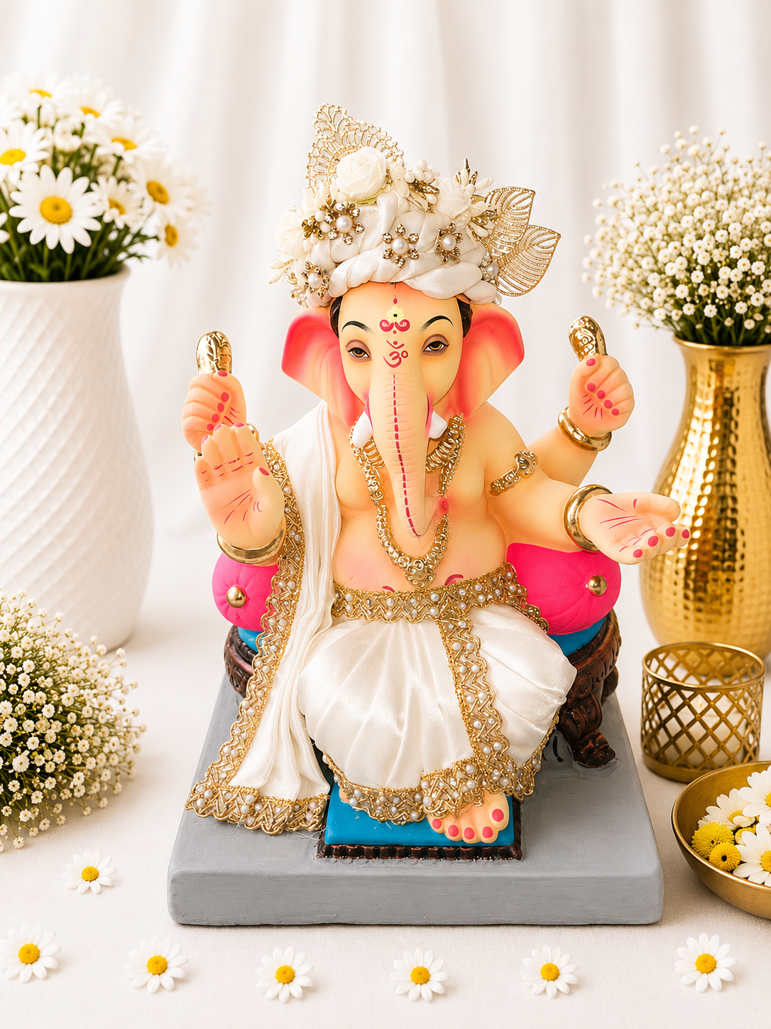 Plain Vastra White - 12 inches