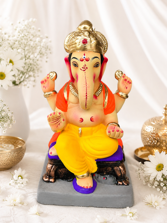 Nakshi Yellow Kesari - 9 inch