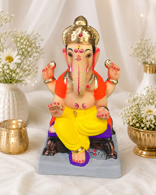 Nakshi Yellow Kesari - 9 inch