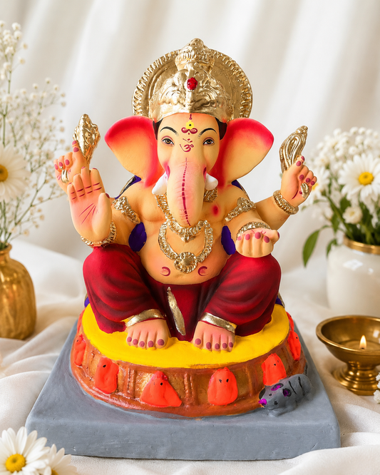 Ashtavinayak Red Purple - 15 inch