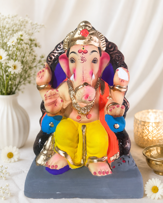 Lalbaug cha Raja Yellow Kesari - 9 inch