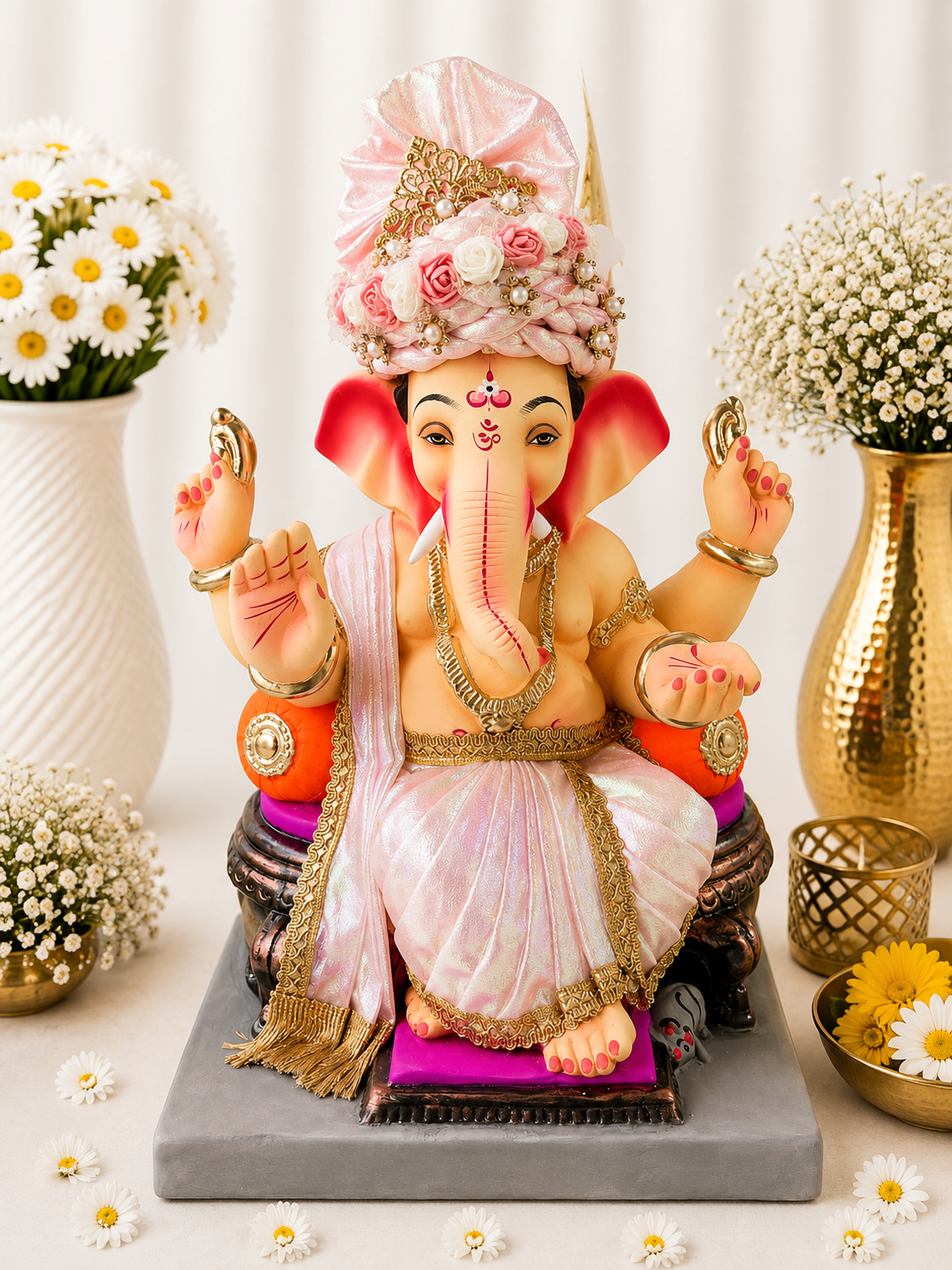 Plain Vastra Pink - 15 inch