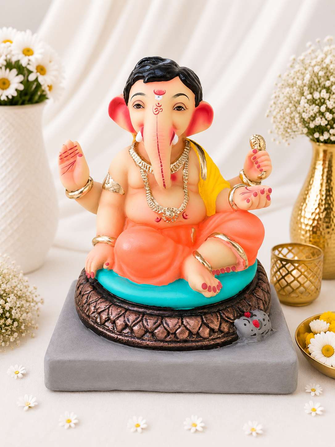 Bal Ganesh Kesari Yellow - 12 inch
