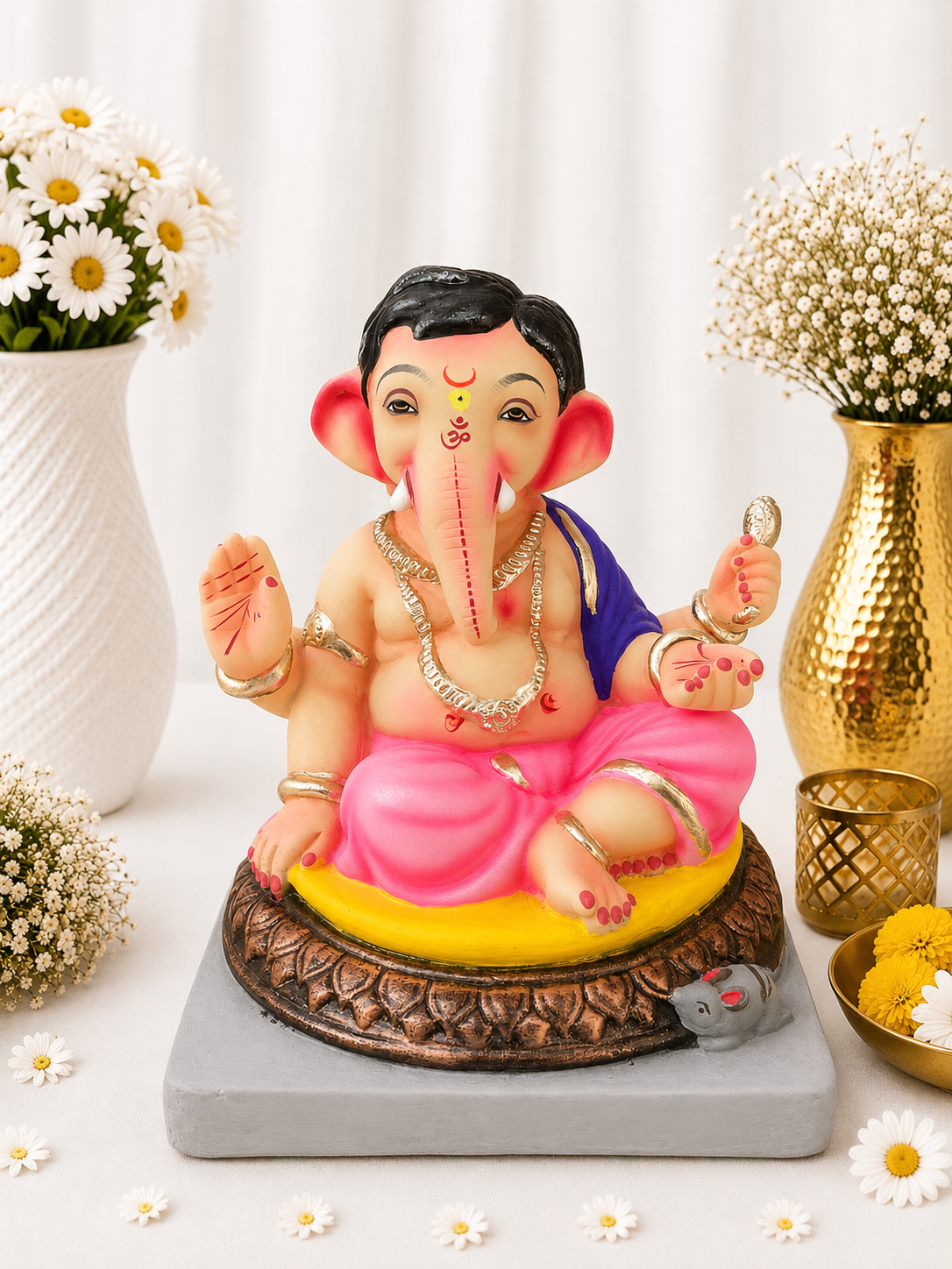 Bal Ganesh Pink Blue - 12 inch