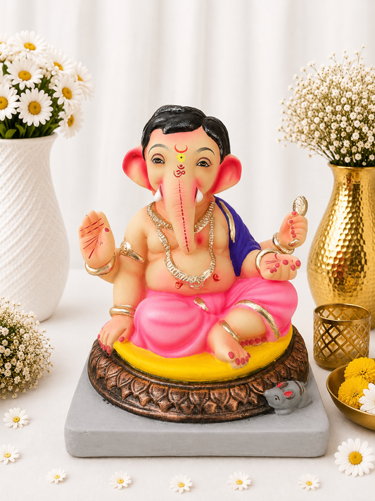 Bal Ganesh Pink Blue - 12 inch