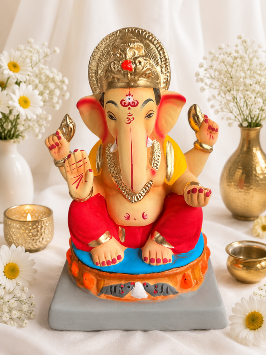 Ashtavinayak Red Yellow - 12 inch