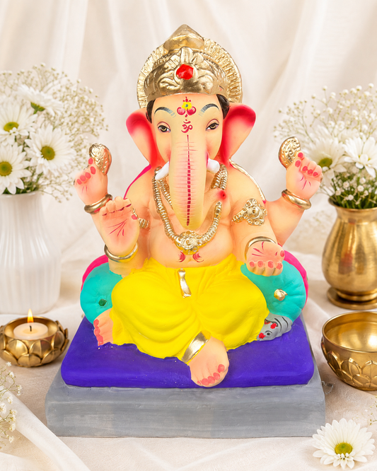 Mayureshwar Yellow Pink - 12 inch