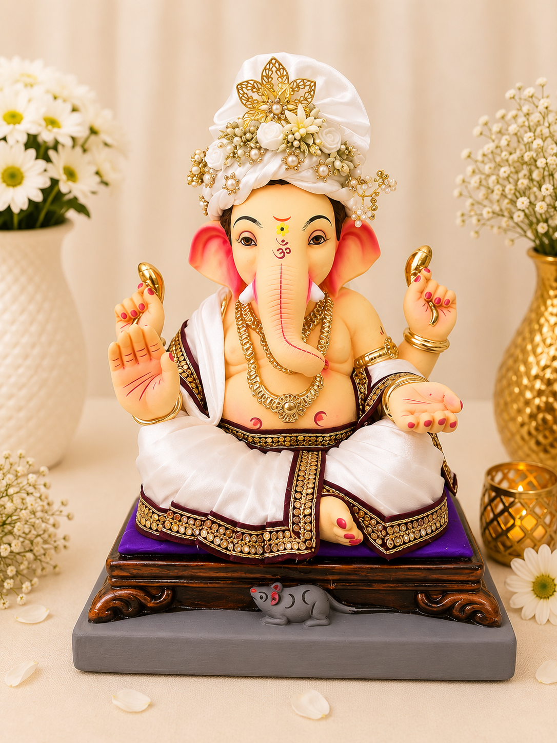 Plain Vastra White - 15 inch