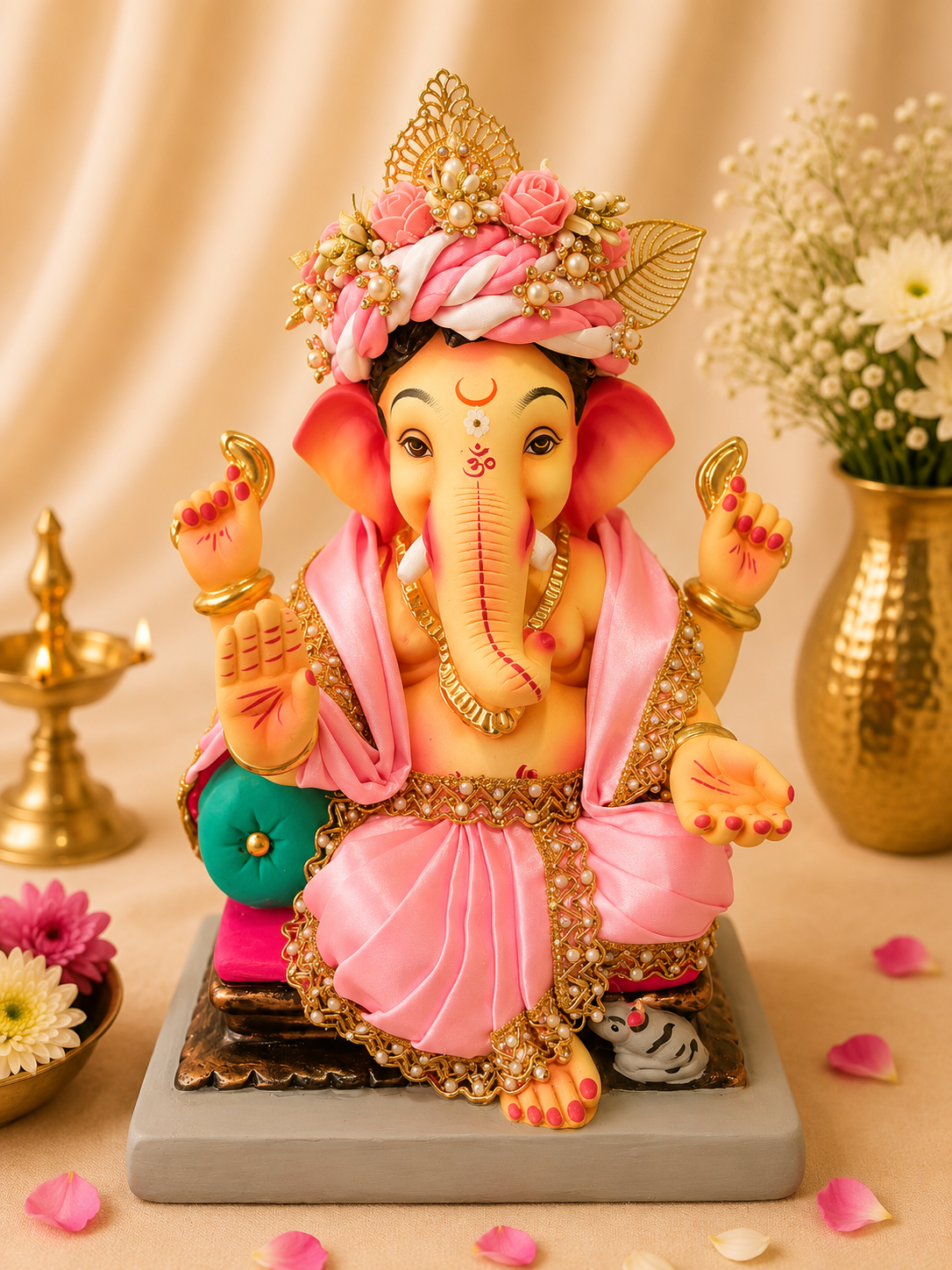 Plain Vastra Pink- 12 inch