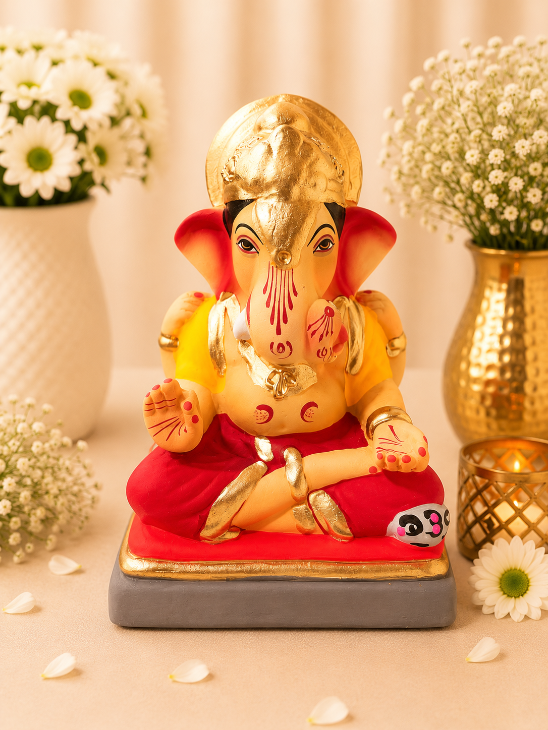 Dagdusheth Red Yellow - 6 inch