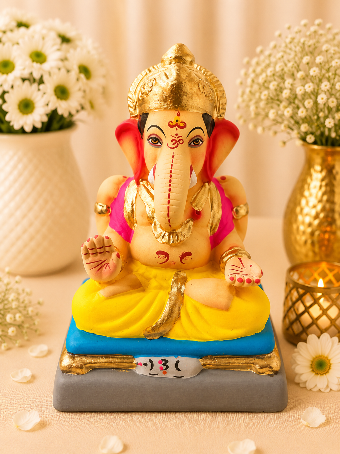 Chourang Yellow Pink - 6 inch