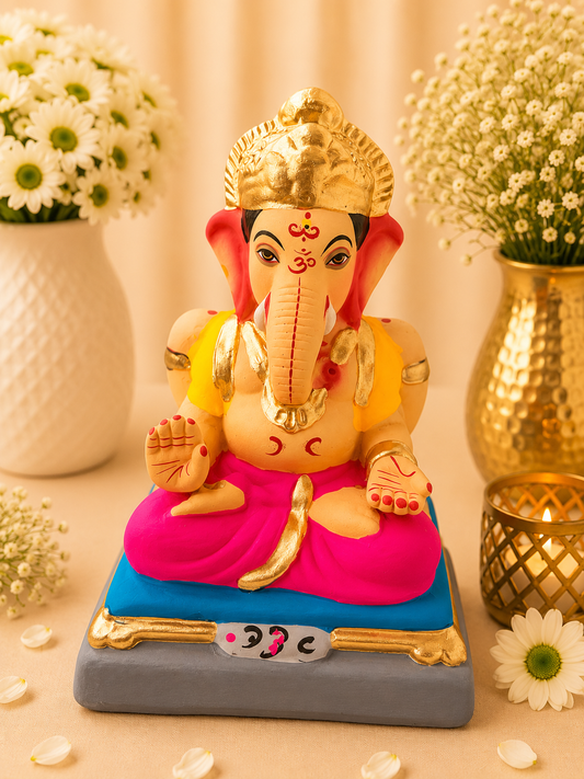 Chourang Pink Yellow - 6 inch