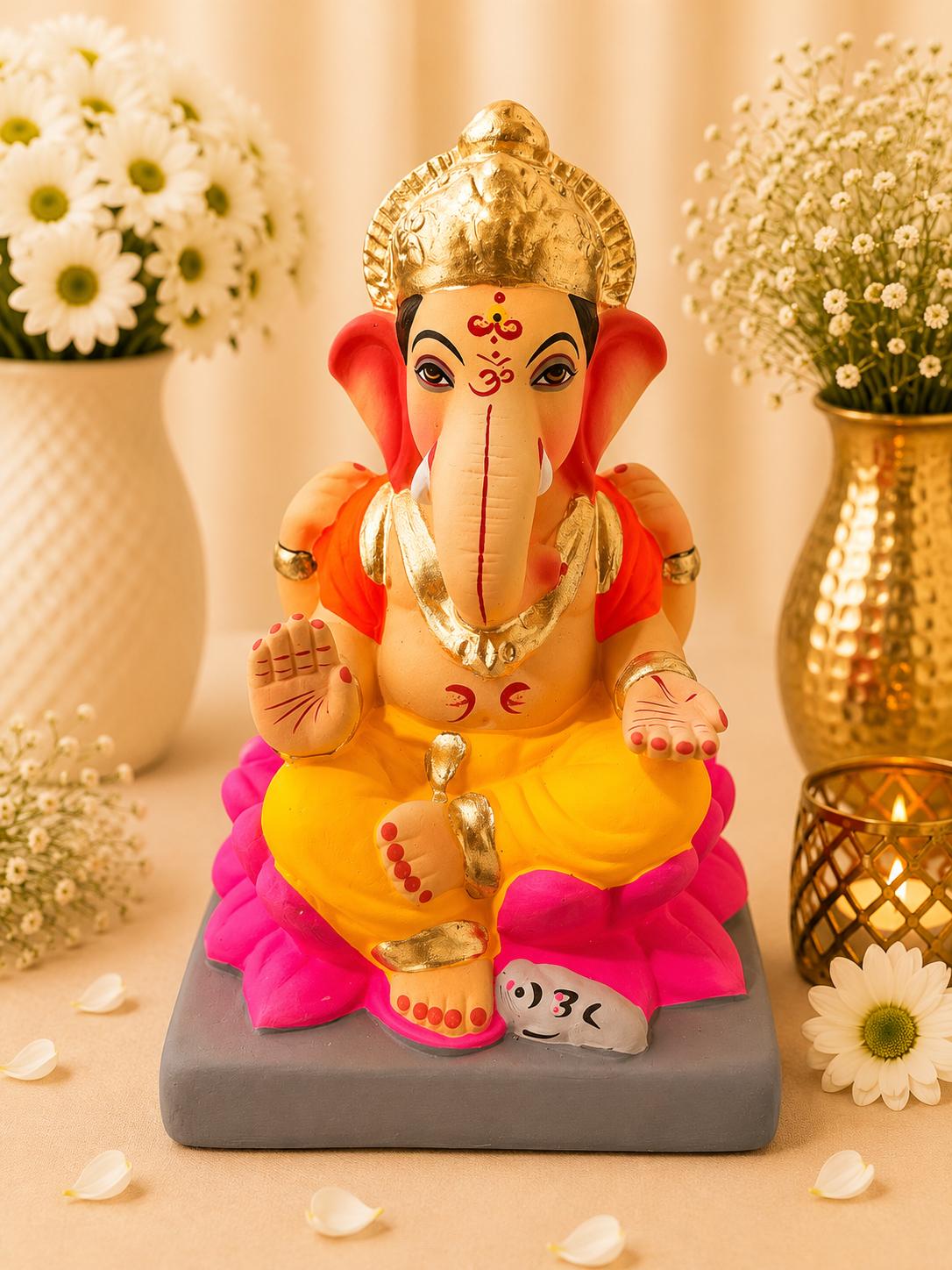 Kamal Nakshi Yellow Kesari - 6 inch