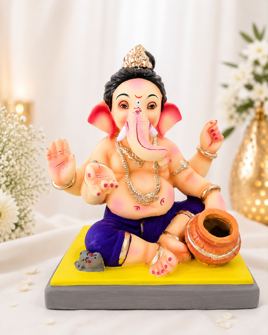 Makhan Ganesh Purple - 15 inch