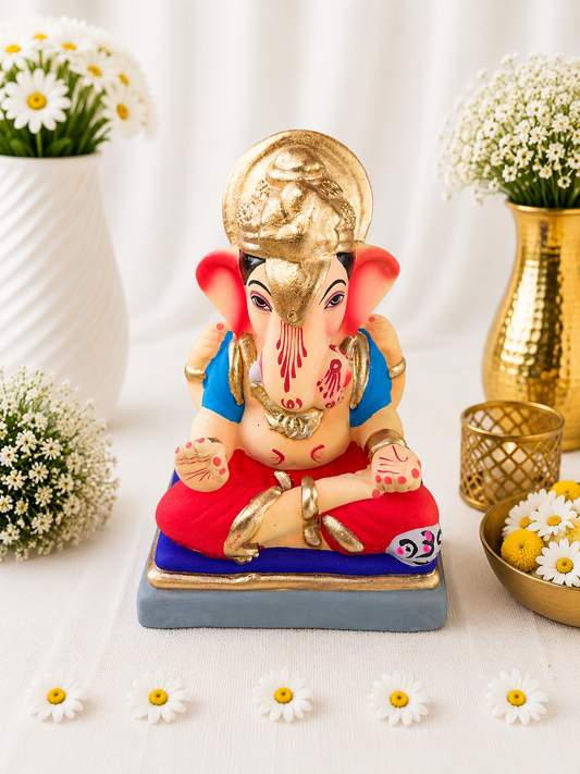 Dagdusheth Red Blue- 6 inch