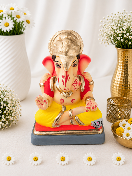 Dagdusheth Yellow Red - 6 inch